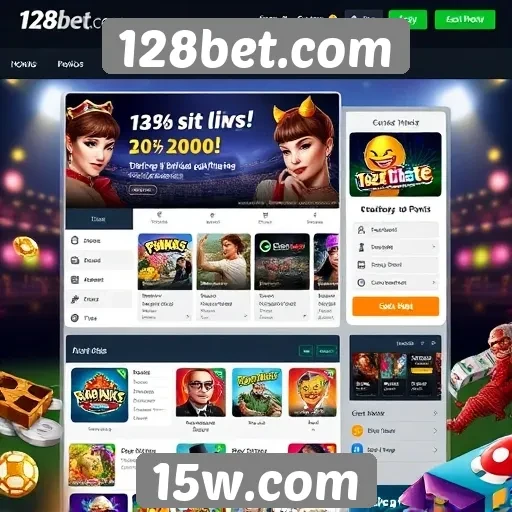 Interface e usabilidade do site 128bet